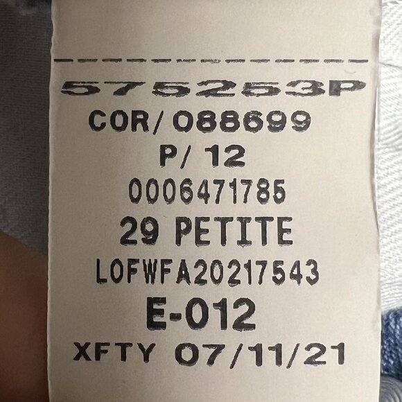 Loft Blue Jeans Women's 8 / 29 Petite Destructed High Rise Skinny Stretch Ankle - Picture 15 of 16